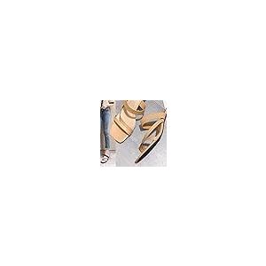 【並行輸入品】Women's Heeled Sandals Square Toe Slip on Slippers Transparent Cの画像