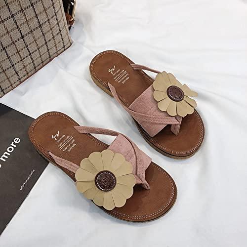 【並行輸入品】Women's Bohemian Flower Flip Flops Summer Beach Clip Toe Slidesの画像
