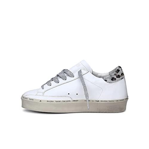 【並行輸入品】Golden Goose White Leather Hi Star Sneaker, White/Powder Blue/Leの画像