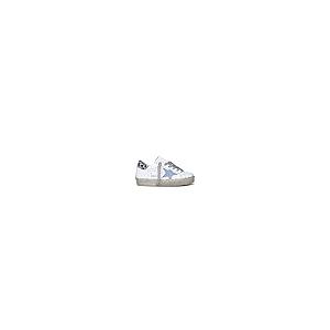 【並行輸入品】Golden Goose White Leather Hi Star Sneaker, White/Powder Blue/Leの画像