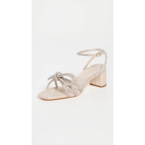 【並行輸入品】Loeffler Randall レディース Mikel レザーリボン ミッドヒールサンダル, カプチーノ, 9 Loefflerの画像