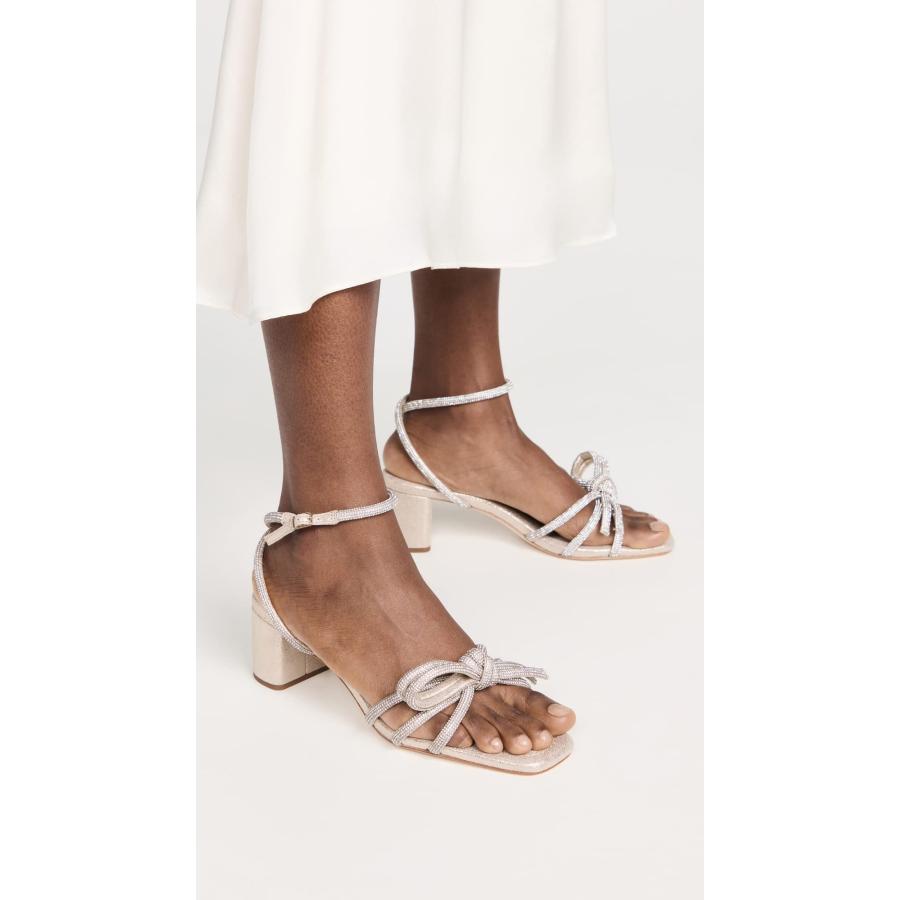 【並行輸入品】Loeffler Randall レディース Mikel レザーリボン ミッドヒールサンダル, カプチーノ, 9 Loefflerの画像
