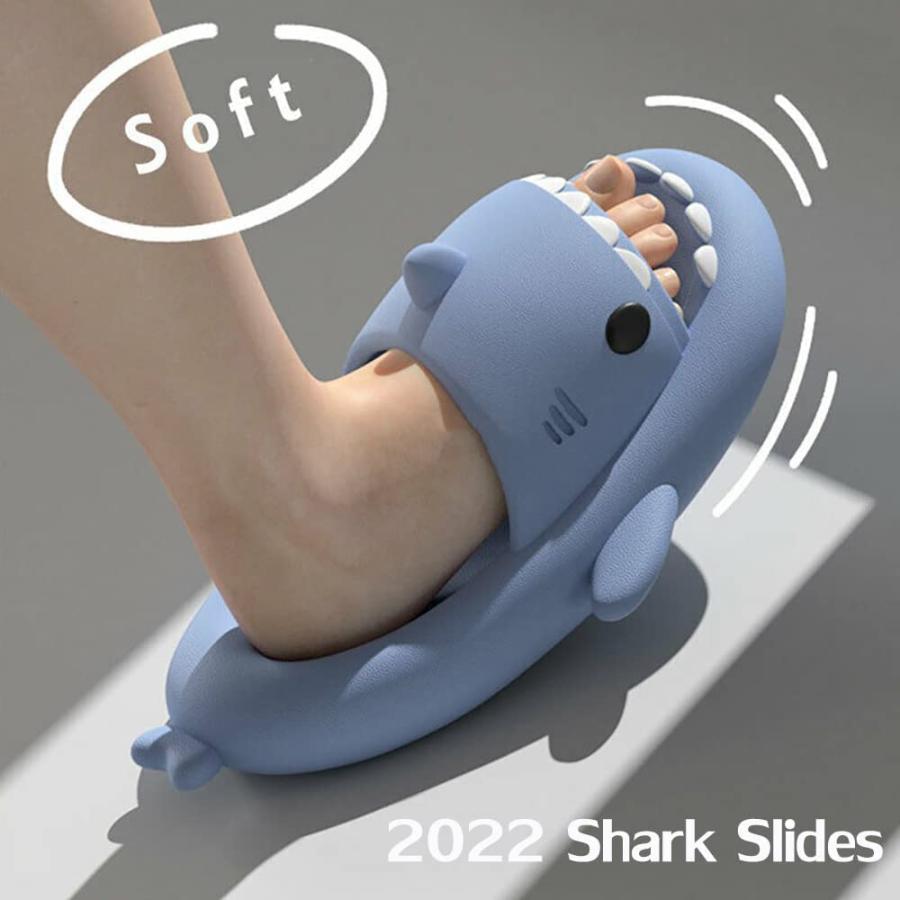 【並行輸入品】LELEBEAR Shark Slippers, Cartoon Shark Beach Slippers for Women_3