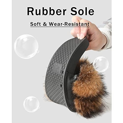 【並行輸入品】Fur Story Fur Slides Slippers Furry Fuzzy Slides Open Toe Fluffy_7
