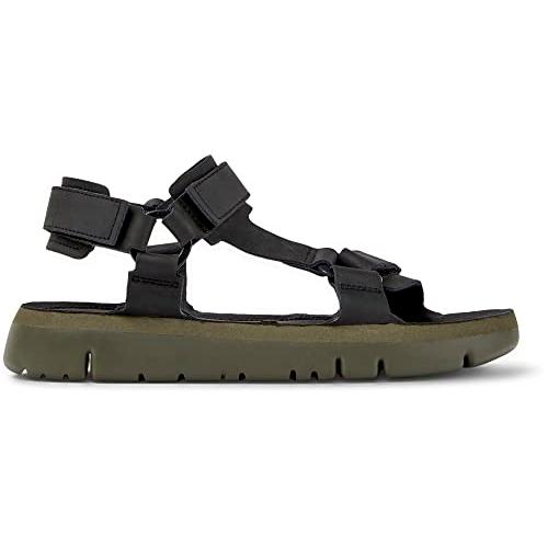 【並行輸入品】Camper メンズ Tバー フラットサンダル, ブラック, 24 Camper Men's Fashion Flat Sandaの画像