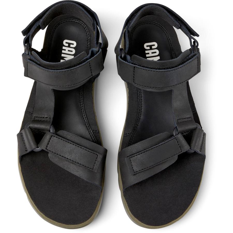 【並行輸入品】Camper メンズ Tバー フラットサンダル, ブラック, 24 Camper Men's Fashion Flat Sandaの画像