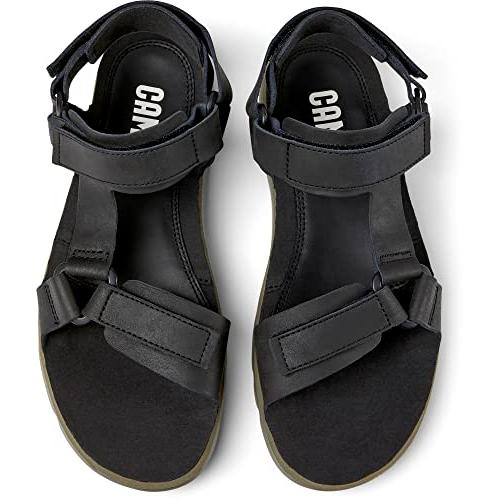 【並行輸入品】Camper メンズ Tバー フラットサンダル, ブラック, 24 Camper Men's Fashion Flat Sandaの画像