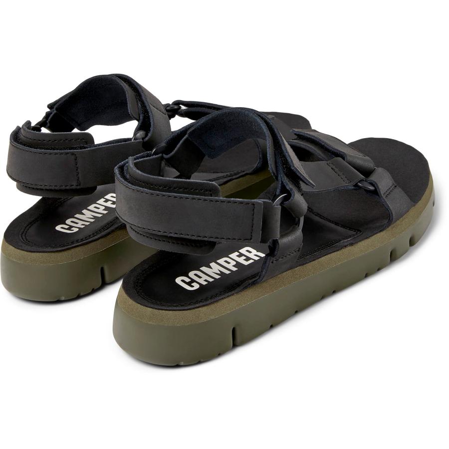 【並行輸入品】Camper メンズ Tバー フラットサンダル, ブラック, 24 Camper Men's Fashion Flat Sandaの画像