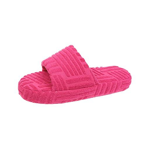 【並行輸入品】MEESLGOO 女性用ハウススリッパ ふわふわオープントゥ 快適なスリッポン レディース屋内屋外スリッパ 滑り止めフラットスライ_1
