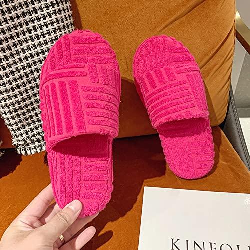 【並行輸入品】MEESLGOO 女性用ハウススリッパ ふわふわオープントゥ 快適なスリッポン レディース屋内屋外スリッパ 滑り止めフラットスライ_7