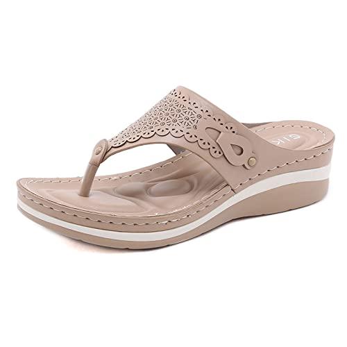 【並行輸入品】oiangi Summer Womens Clip Toe Flip Flops Sandals Fashion Casual_1