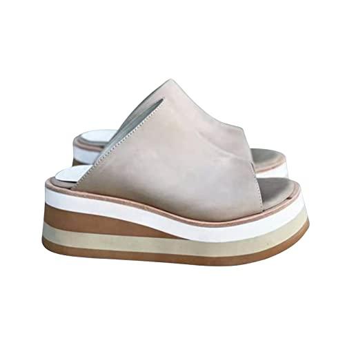 【並行輸入品】oiangi Summer Womens Wedge Platform Sandals Fashion Casual Fishの画像