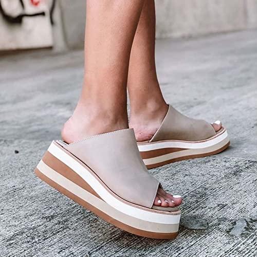 【並行輸入品】oiangi Summer Womens Wedge Platform Sandals Fashion Casual Fishの画像