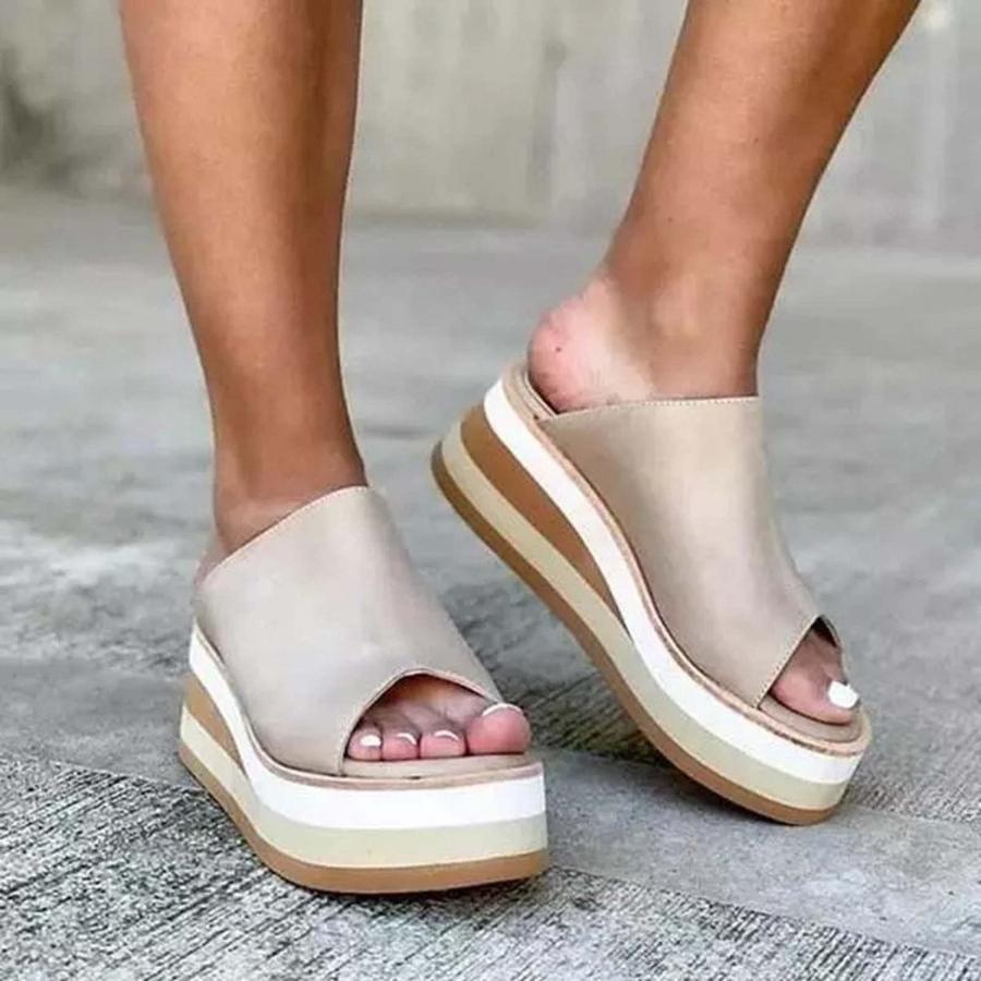【並行輸入品】oiangi Summer Womens Wedge Platform Sandals Fashion Casual Fishの画像