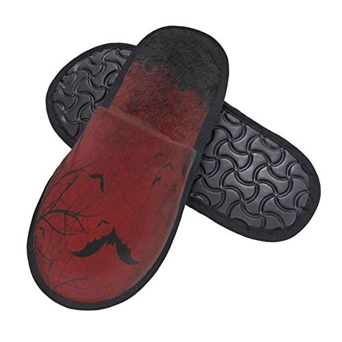 【並行輸入品】Indoor House Slippers Plush Warm Bedroom Shoes Halloween Skull Bの画像