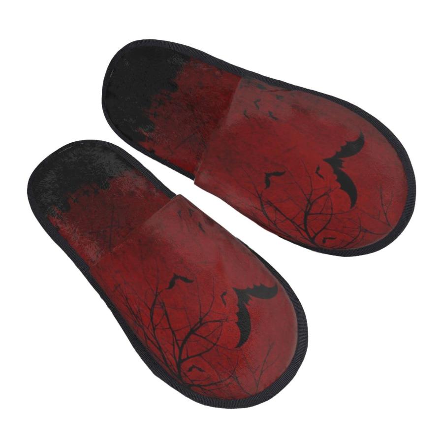 【並行輸入品】Indoor House Slippers Plush Warm Bedroom Shoes Halloween Skull Bの画像