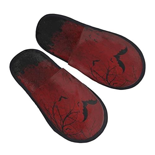 【並行輸入品】Indoor House Slippers Plush Warm Bedroom Shoes Halloween Skull Bの画像