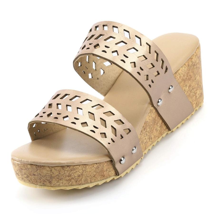 【並行輸入品】SuanlaTDS Sandals Breathable Women's Open Beach Hollow Wedges Toの画像