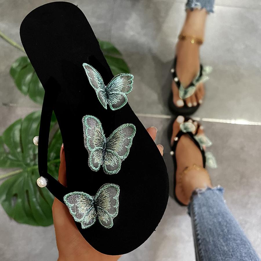 【並行輸入品】Shoes Casual Summer Platform Womens Slip Flops Wedge On Flip Ladの画像