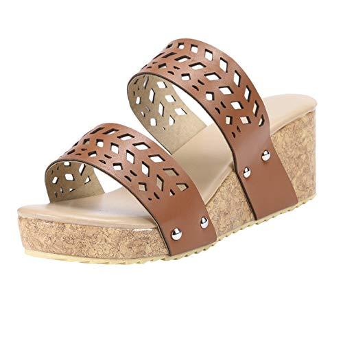 【並行輸入品】Women's Breathable Shoes Wedges Sandals Toe Beach Out Open Summeの画像