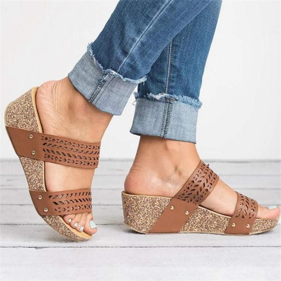 【並行輸入品】Women's Breathable Shoes Wedges Sandals Toe Beach Out Open Summeの画像