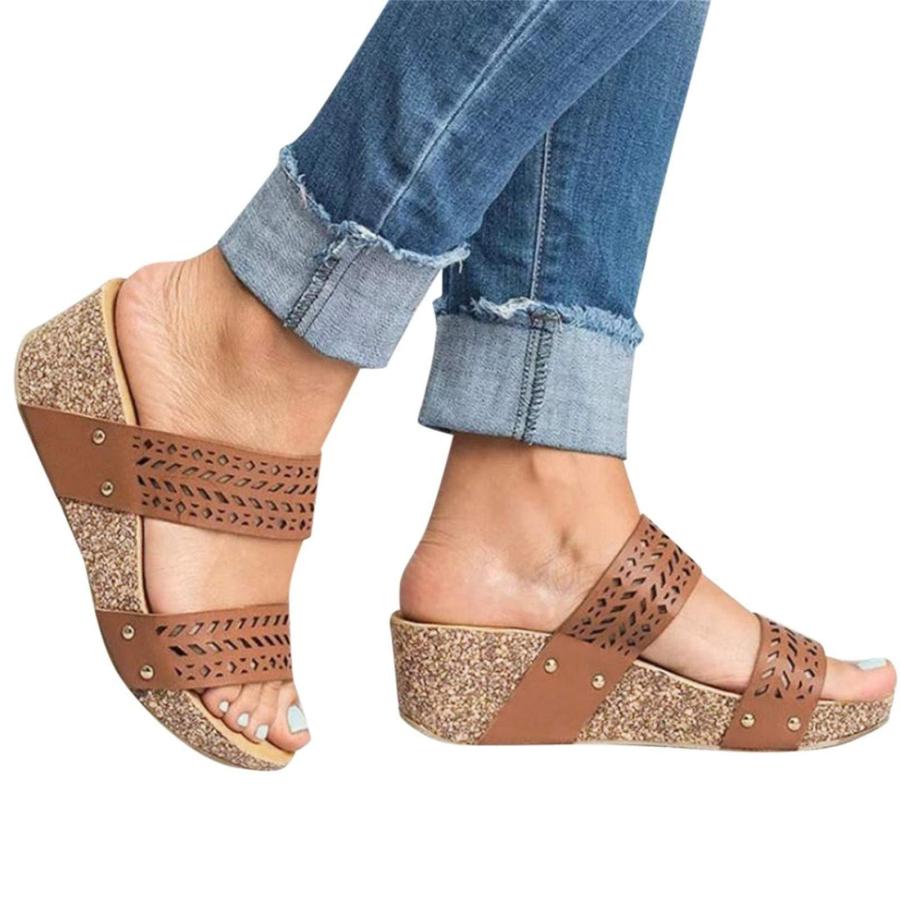 【並行輸入品】Women's Breathable Shoes Wedges Sandals Toe Beach Out Open Summeの画像
