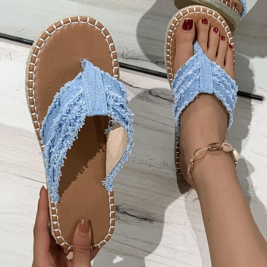 【並行輸入品】Lady Tassel Flip Flops for Women Summer Beach Slippers Slip On Sの画像