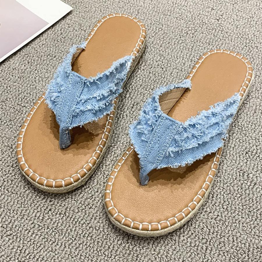 【並行輸入品】Lady Tassel Flip Flops for Women Summer Beach Slippers Slip On Sの画像