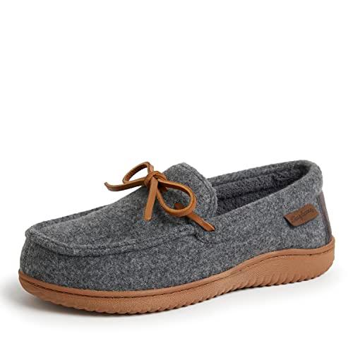 【並行輸入品】Dearfoams Moccasin Women's Slipper, Grey Heather Wool, Medium Dea_1