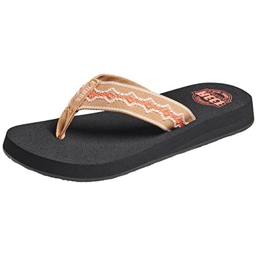 【並行輸入品】Reef レディース サンディ ビーチサンダル, ブラック/タン, 11 Reef Women's Sandy Flip Flop_1
