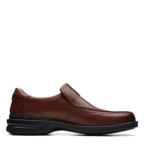 【並行輸入品】Clarks mens Gessler Step Loafer, Dark Tan Leather, 11.5 Wide US_4