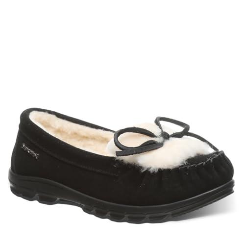 【並行輸入品】BEARPAW レディース パリ ブラック スリッパ, ブラック, 9 BEARPAW Women's Paris Black Sの画像