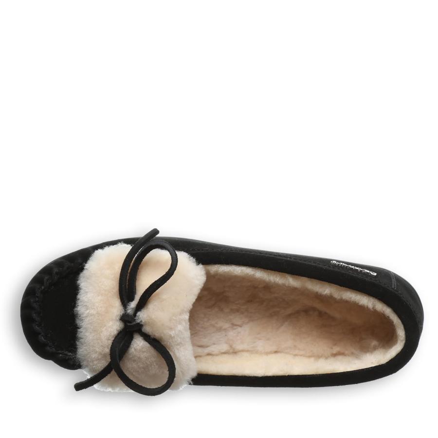 【並行輸入品】BEARPAW レディース パリ ブラック スリッパ, ブラック, 9 BEARPAW Women's Paris Black Sの画像