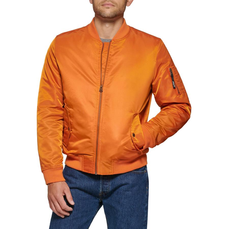 並行輸入品】Levi's Men's Ma 1 Flight Jacket, Orange, Small Levi's