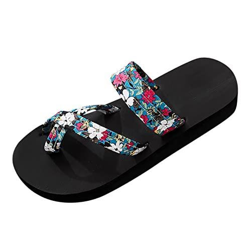 【並行輸入品】Women Floral Flip Flops Beach Flip Flops Fashion Slippers Thick_7