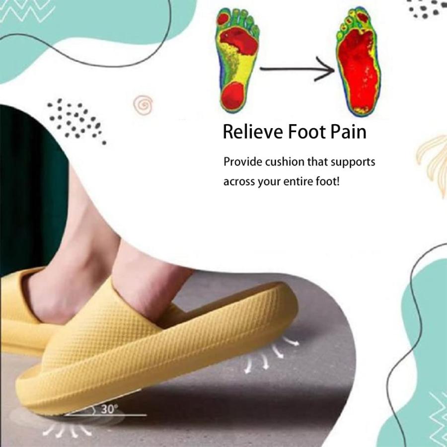 【並行輸入品】Pillow Slippers for Women and Men Super Soft Home Slippers Thickの画像