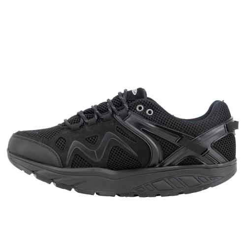 【並行輸入品】MBT Mens Hodari 18 Sym Leather Textile Black Trainers 11 USの画像