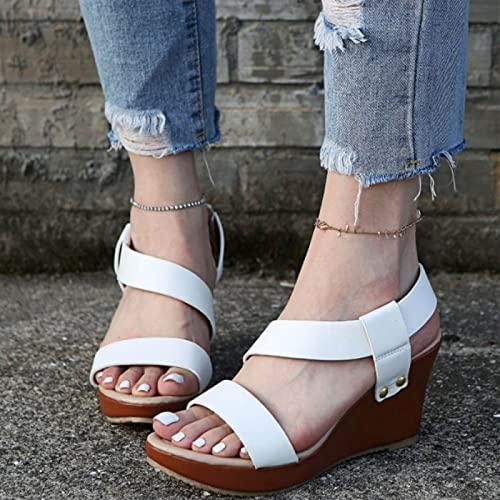 その他 ABC 並行輸入品】HIONRE Casual Strap Platfrom Sandals,Thick Sole