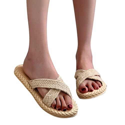 【並行輸入品】Women Woven Flip Summer and Sandals and Slippers Beach Spring Fl_7