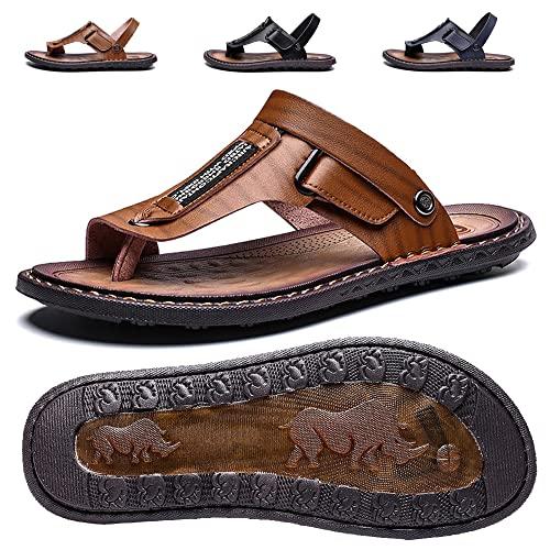【並行輸入品】CHUIKUAJ Men's Flip Flops Open Toe Sandals Summer Outdoor Adjustの画像