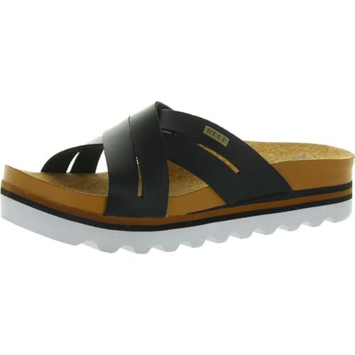 【並行輸入品】Reef レディース クッションブルーム ハイスライドサンダル， ブラック/タン， 9.5 Reef Women's Cushio
