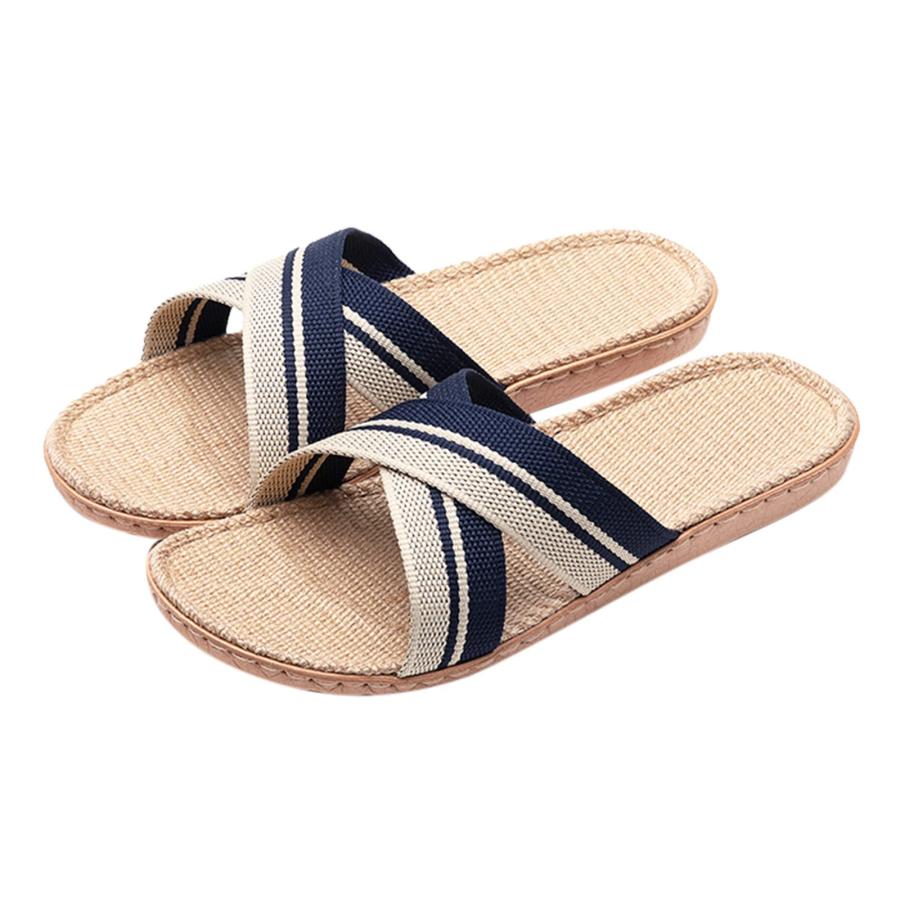 【並行輸入品】AnFeng Slippers for Womens Men Linen Shoes Women Summer Househol_3