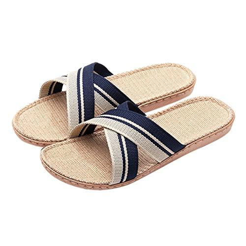 【並行輸入品】AnFeng Slippers for Womens Men Linen Shoes Women Summer Househol_4