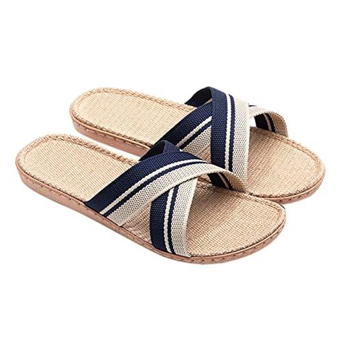 【並行輸入品】AnFeng Slippers for Womens Men Linen Shoes Women Summer Househol_7