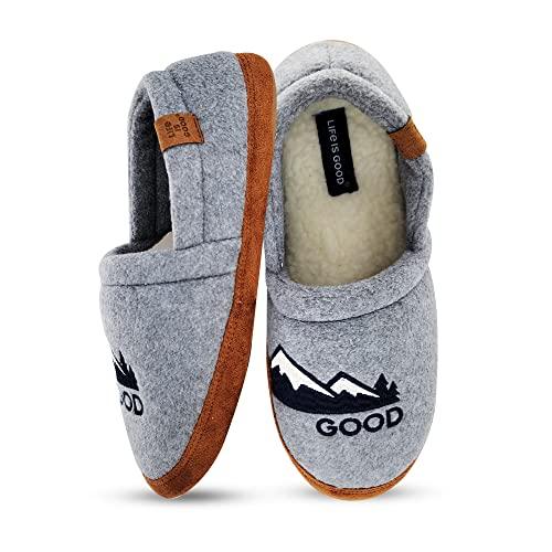 【並行輸入品】LIFE IS GOOD メンズ クローズドバック モカシン スリッパ 303592M スエード&フリース インドア/アウトド_4