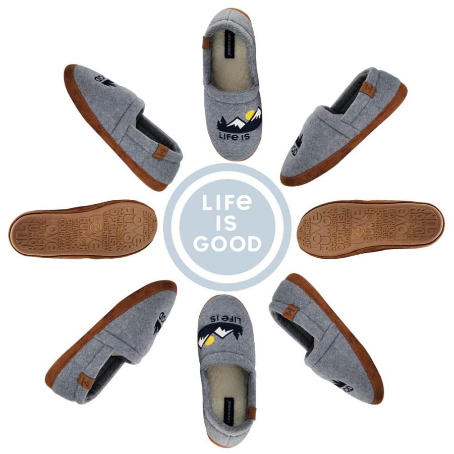 【並行輸入品】LIFE IS GOOD メンズ クローズドバック モカシン スリッパ 303592M スエード&フリース インドア/アウトド_6