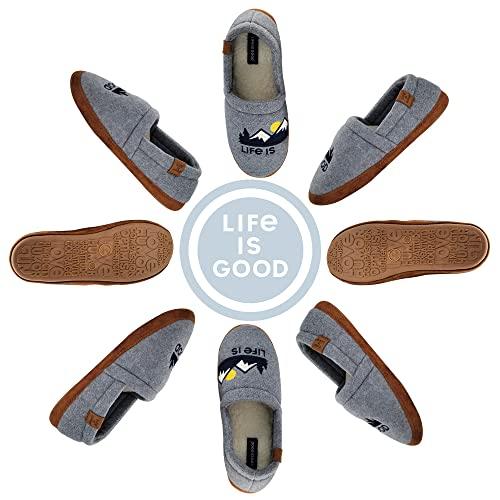 【並行輸入品】LIFE IS GOOD メンズ クローズドバック モカシン スリッパ 303592M スエード&フリース インドア/アウトド_7