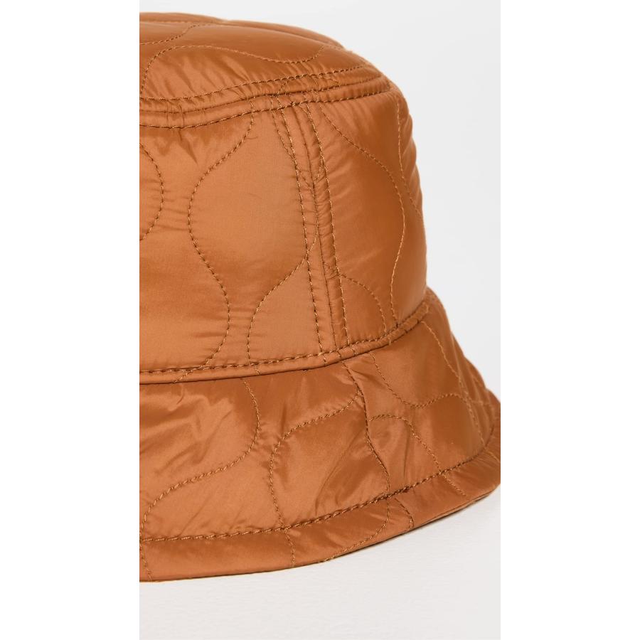 Madewell Women's Quilted Nylon Bucket Hat， Warm Coffee， Brown， S 並行輸入品