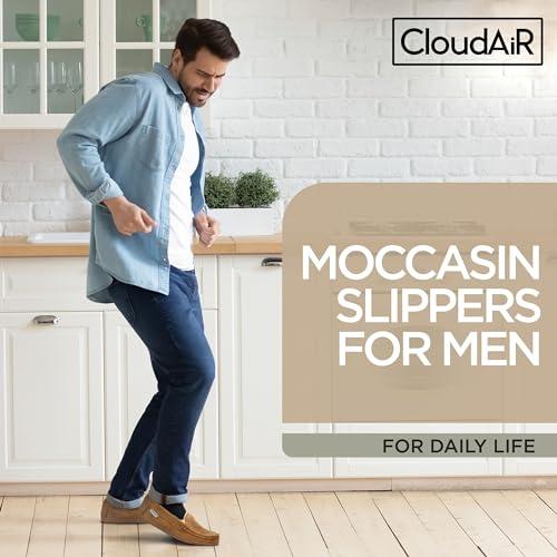 【並行輸入品】CLOUDAIR Men's Moccasin Slippers   Indoor Winter Slippers, Comfo_4