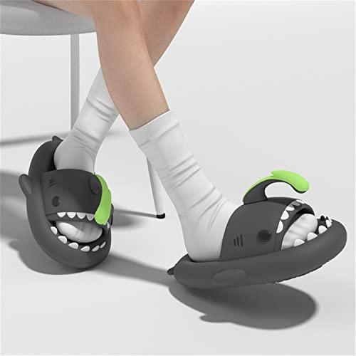 【並行輸入品】Angler Fish Slides   シャークスリッパ 暗闇で光る スーパーソフト 快適 静音 滑り止め, ダークグレー, 1_7